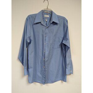 Van Heusen Mens Size Regular 16 Long Sleeve 32-33 Button Shirt Tan